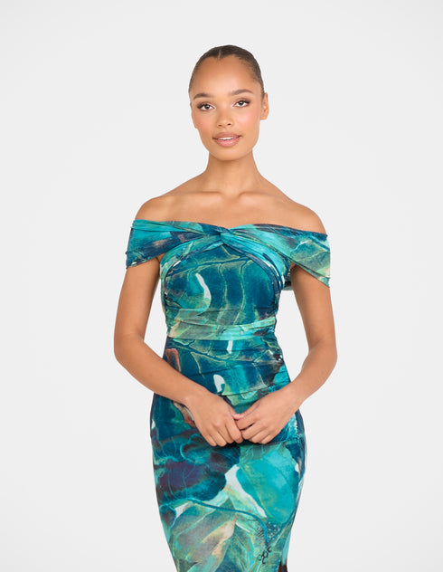 Brit Off Shoulder Maxi Dress